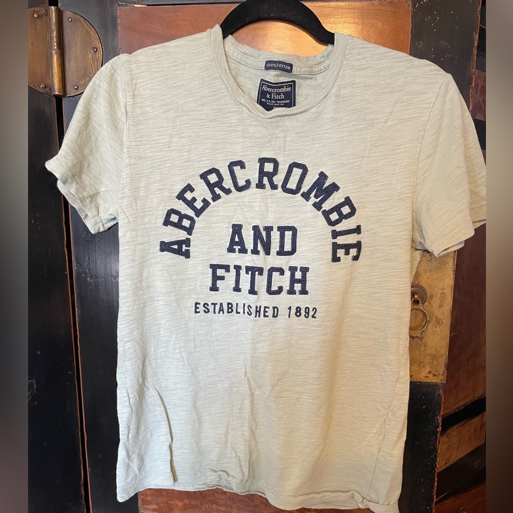Abercrombie & Fitch Matcha Green Short Sleeve Logo Tee Mens XS